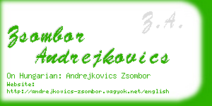zsombor andrejkovics business card